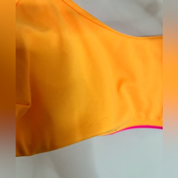 U.S. Polo Assn. Neon Pink & Orange Sports Bra Bikini Top XL - Picture 9 of 16
